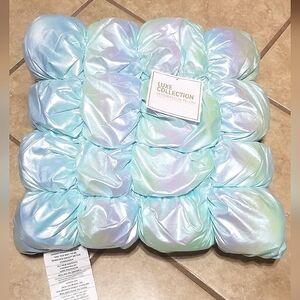 Luxe Collection Blue Iridescent 16 x 16 Inch Marshmallow Pillow
